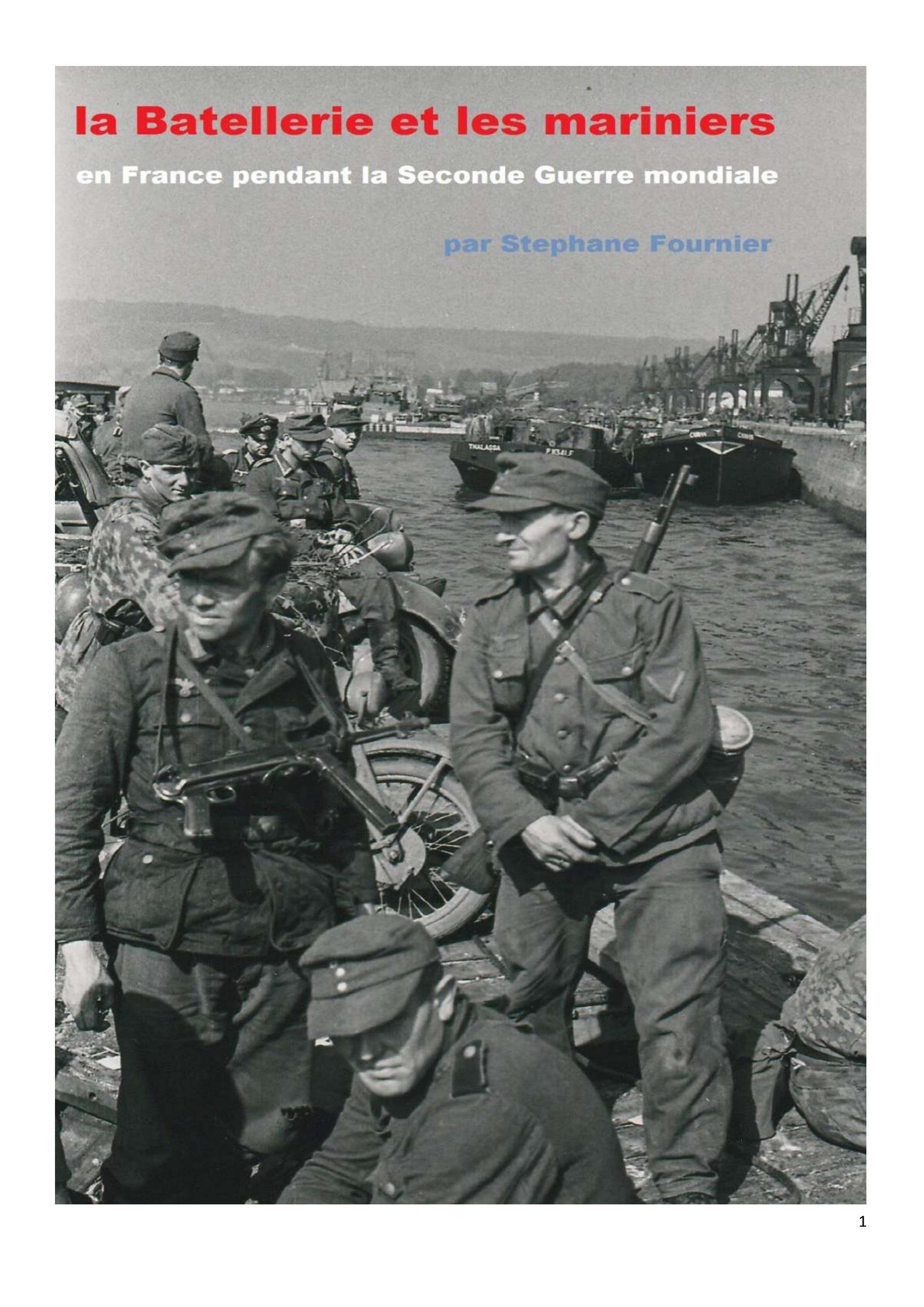la Batellerie et les mariniers en France pendant la Seconde Guerre ...